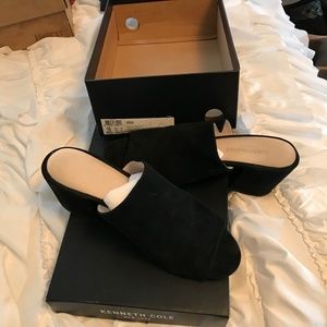 Kenneth Cole mules open toed black